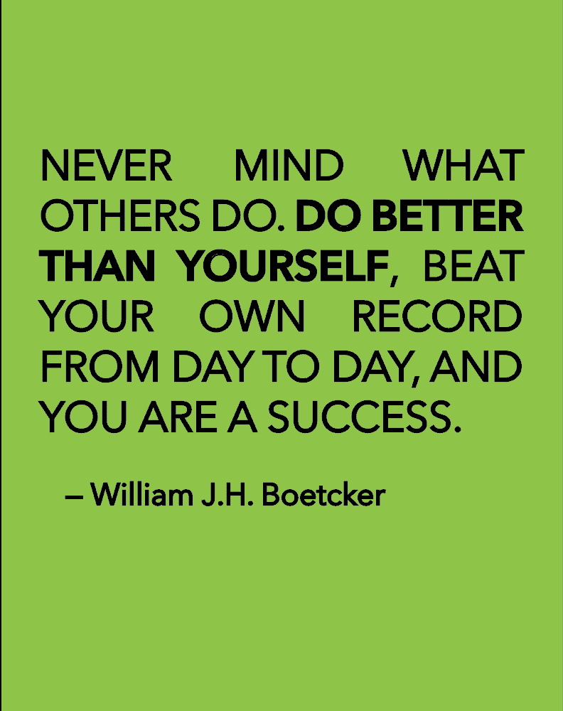 Do better than yourself